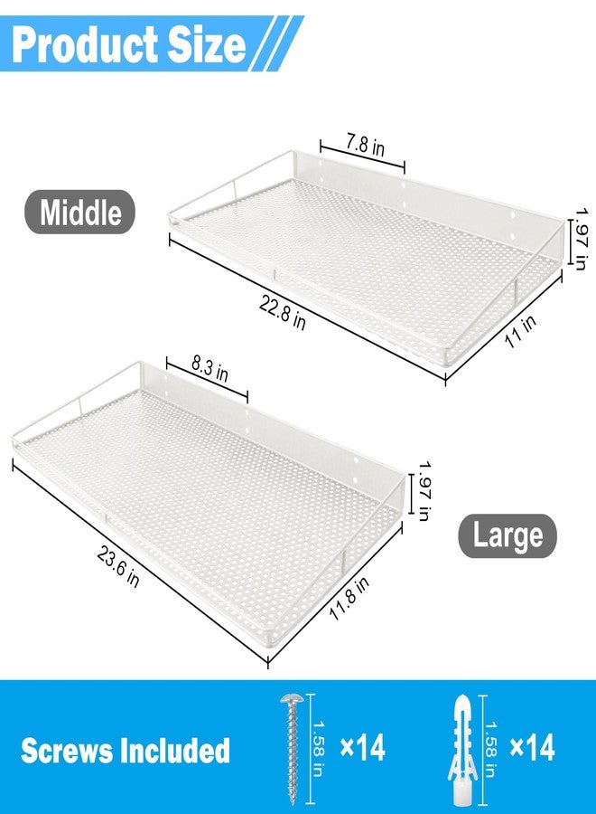 RedCall Heavy-Duty Wall Shelf, 2 Pack Garage Shelf, 23.5" x 12" Large Wall Mounted Shelves for Garage, Laundry Room, Closet, Holds Up to 75 Lbs - Image 5